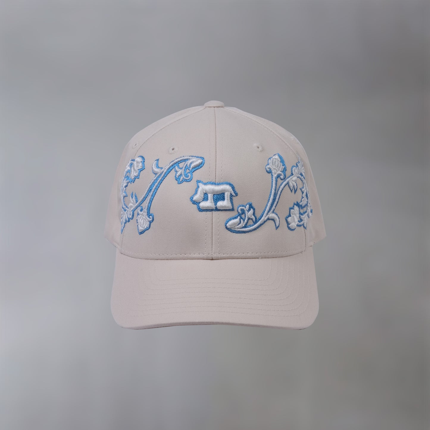 Beige Floral Cap