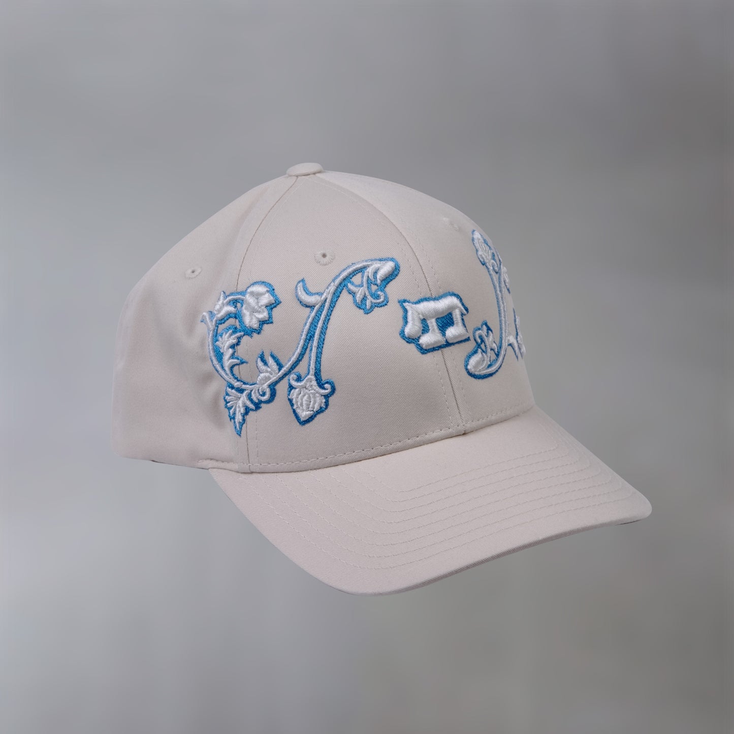 Beige Floral Cap