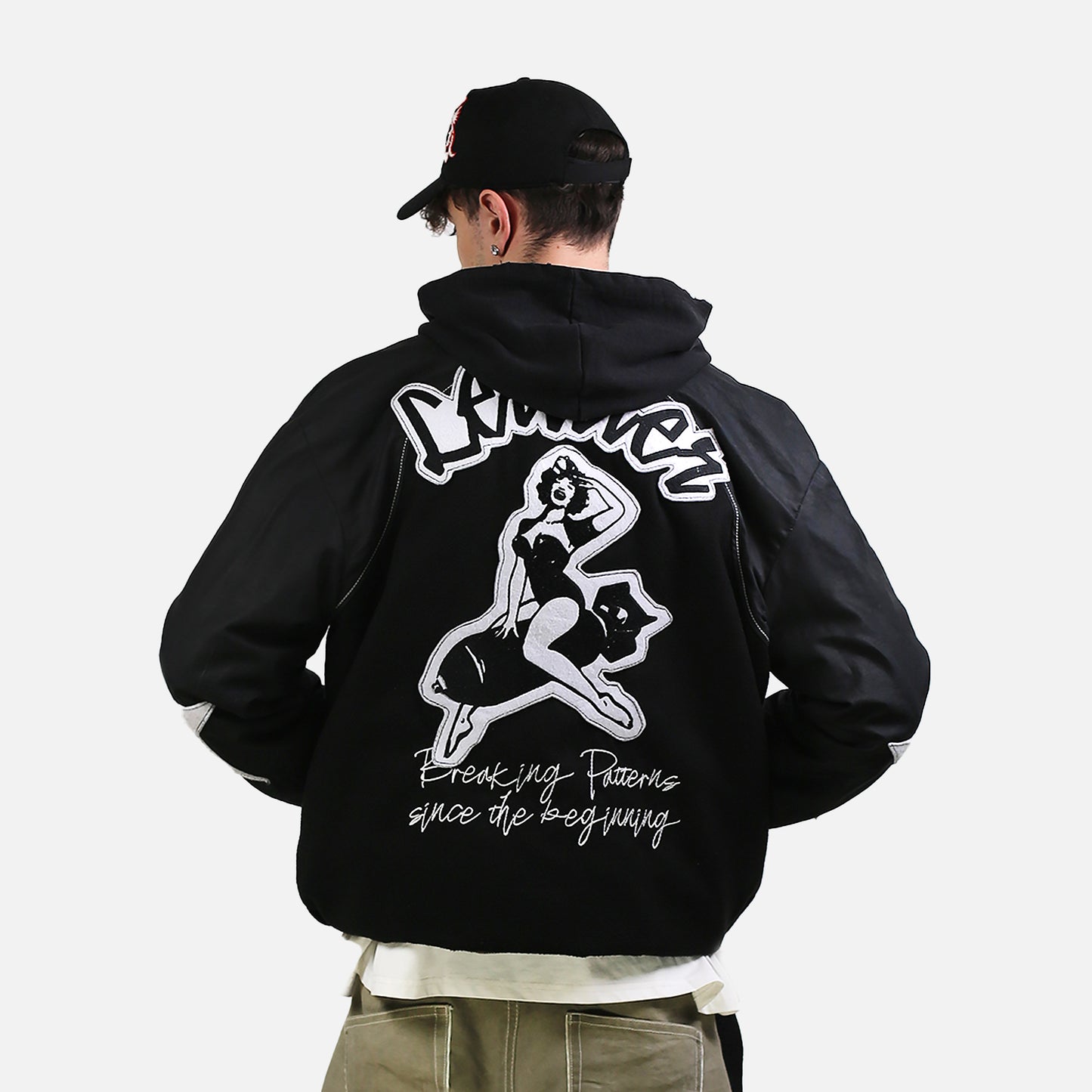 Bomber Jacket with Felt Patches