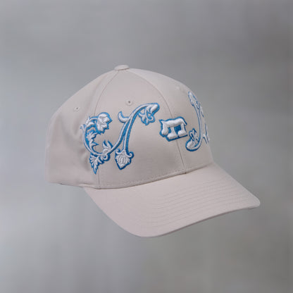 Beige Floral Cap