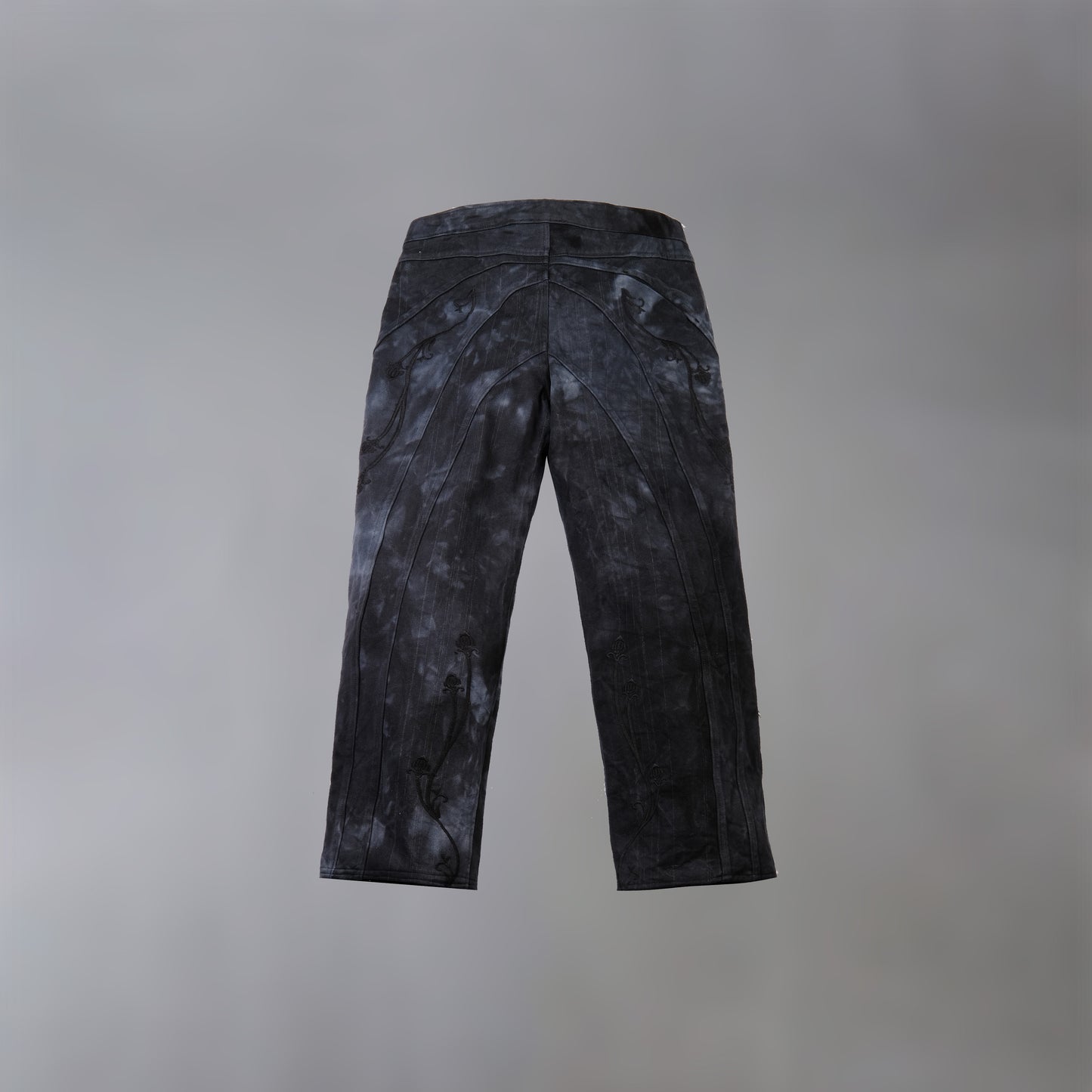 Black Floral Pants