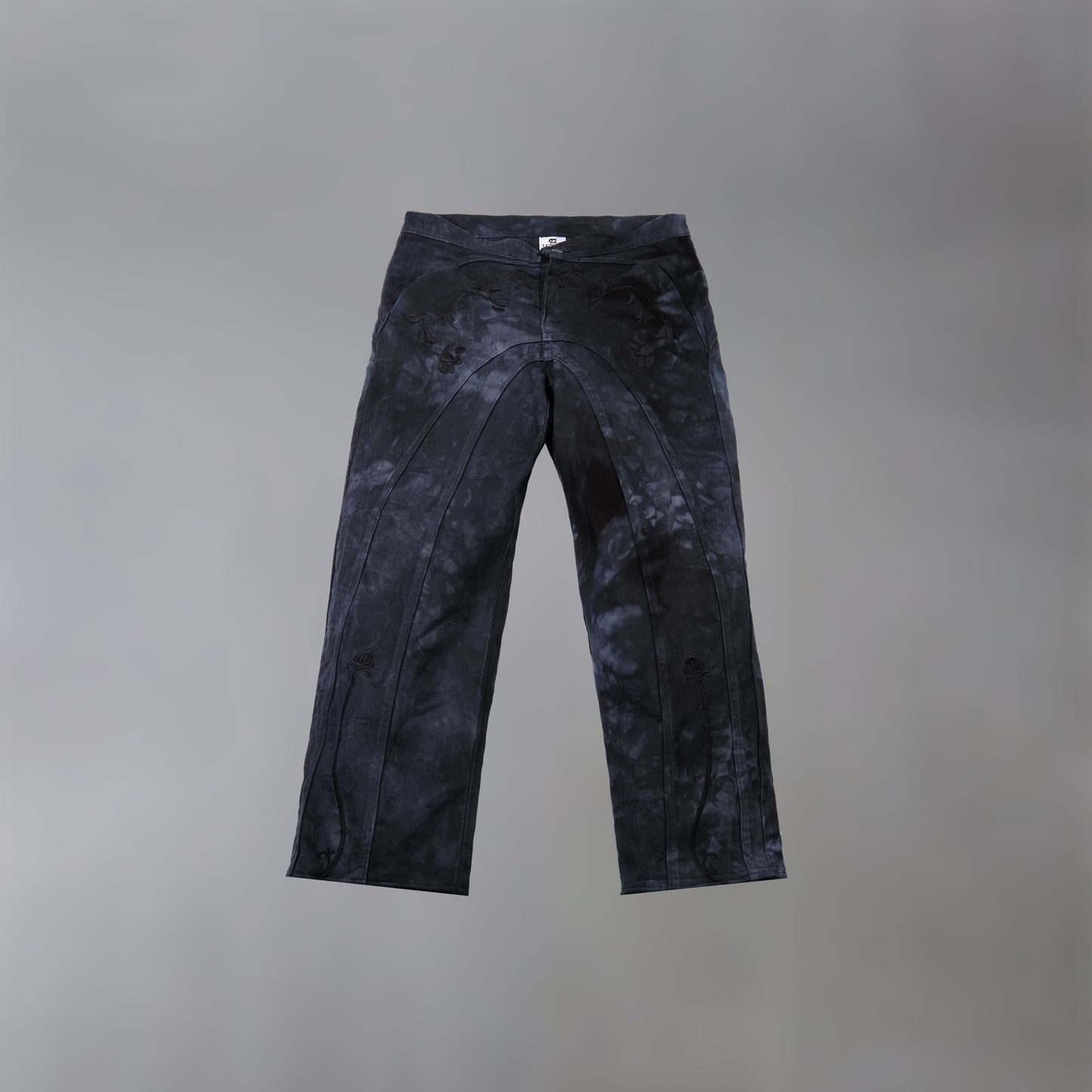 Black Floral Pants