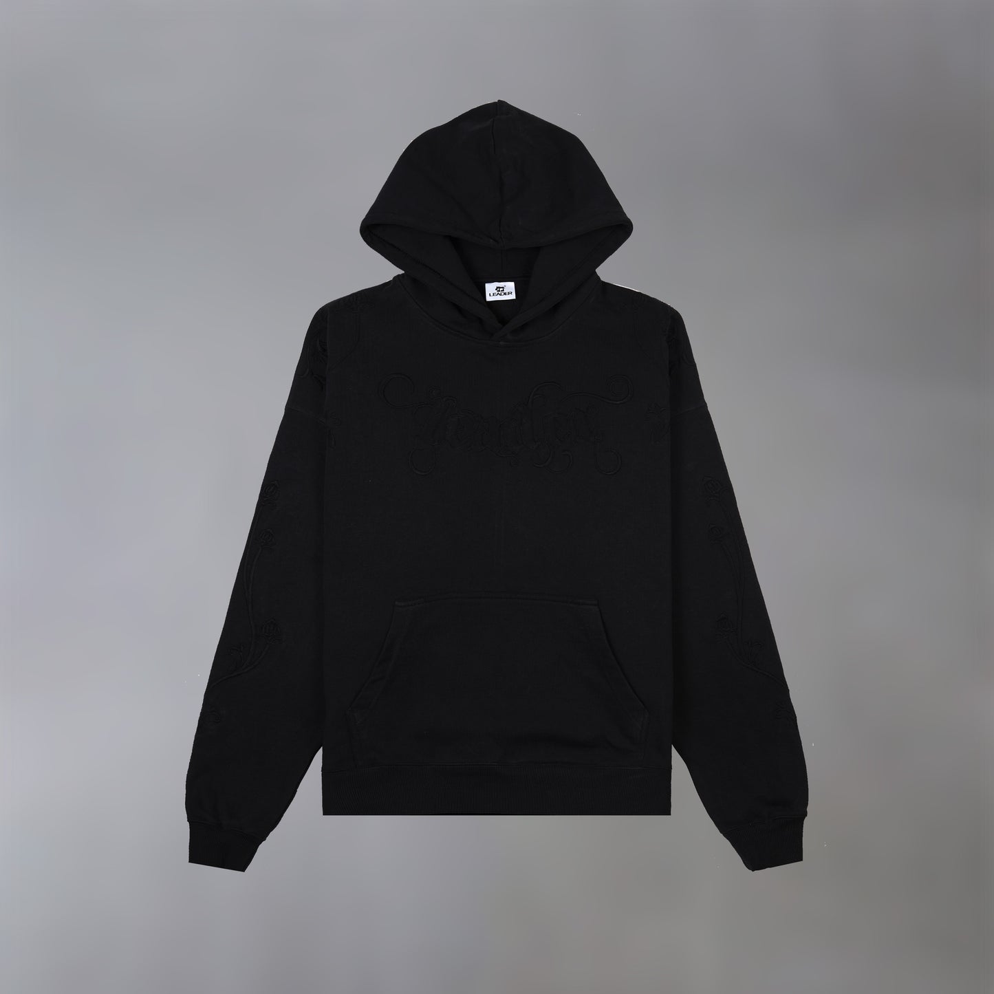 Black Floral Hoodie