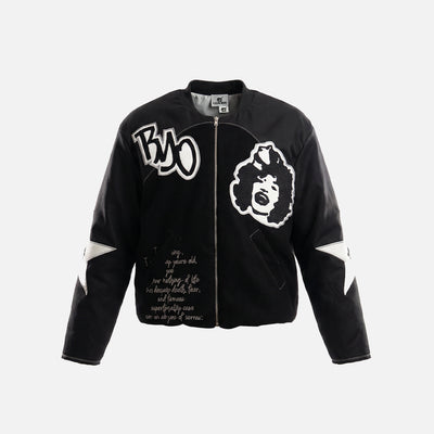 Bomber Jacket with Felt Patches