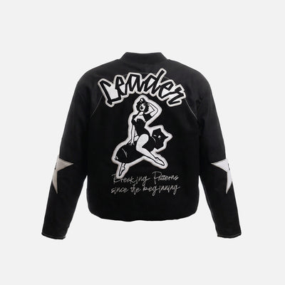 Bomber Jacket with Felt Patches
