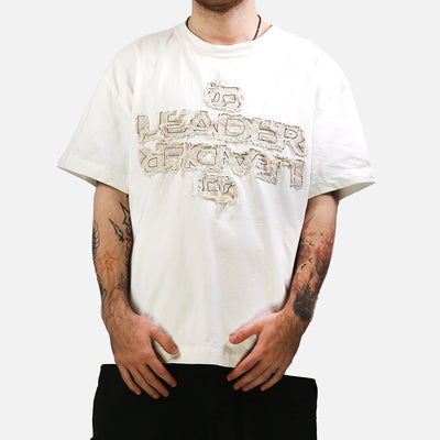 Tee with Distressed Embroidery